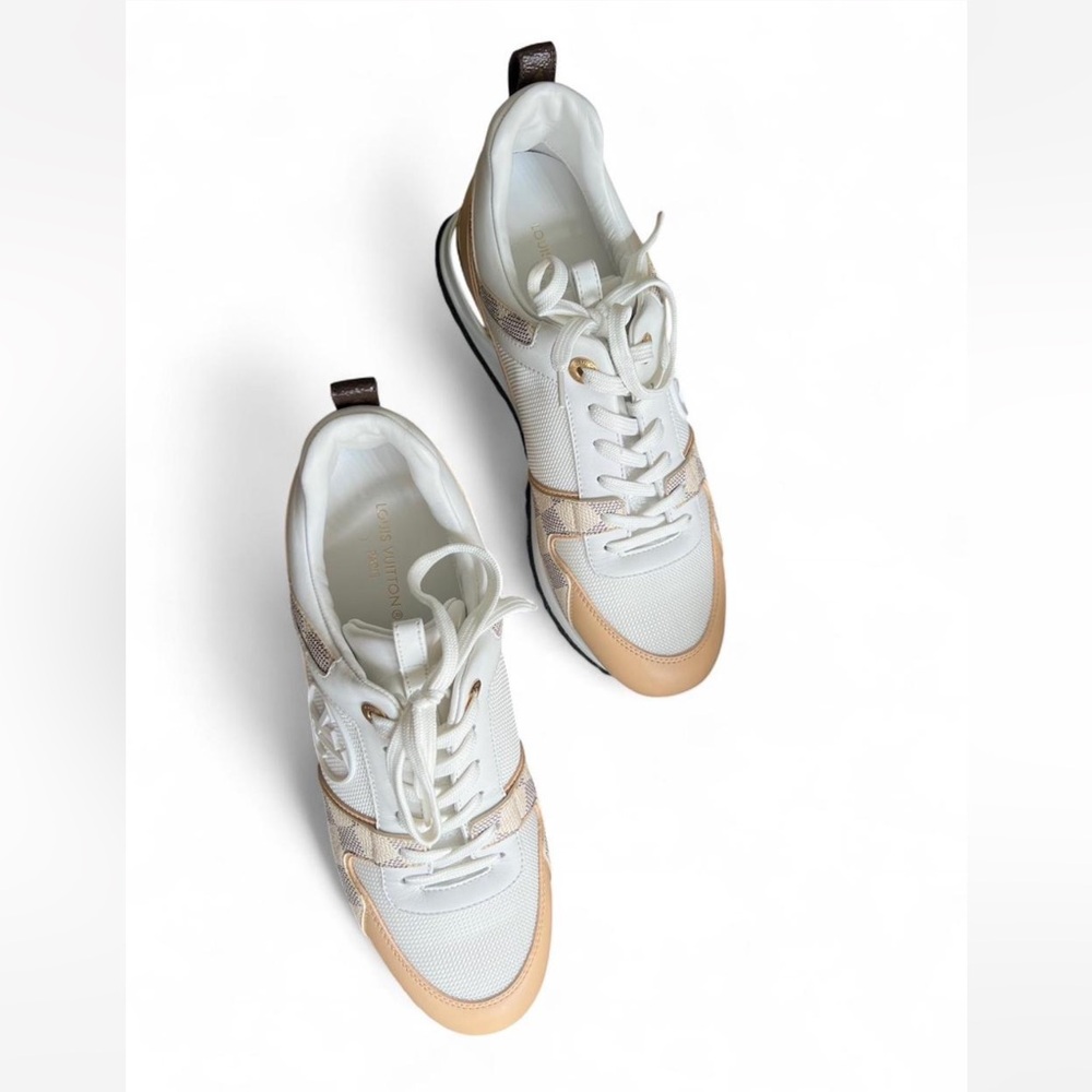 LOUIS VUITTON Calfskin Damier Azur Run Away Size 38 - Picture 6 of 12